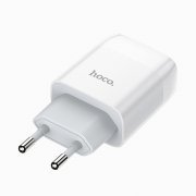 Превью Сетевое зарядное устройство HOCO C72A Glorious с кабелем micro-USB (белое) — 7
