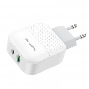 Сетевое зарядное устройство Borofone BA46A USB/Type-C (белое) — 1