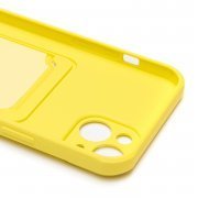 Чехол-накладка - SC304 с картхолдером для Apple iPhone 14 Plus (желтая) — 2