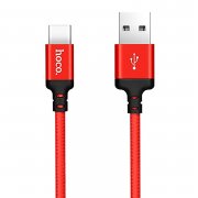 Кабель Hoco X14 Times Speed (USB - Type-C) (черно-красный)