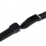 Ремешок - ApW38 Square buckle для Apple Watch 38 mm экокожа (черный) — 2