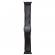 Ремешок - ApW38 Square buckle для Apple Watch 38 mm экокожа (черный) — 1