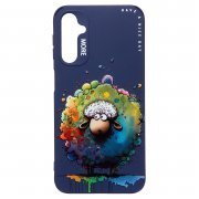 Чехол-накладка - SC335 для Samsung Galaxy A24 4G (A245F) (овечка) (темно-синяя) (227140) — 1