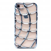 Чехол-накладка - SC340 для Apple iPhone 8 (прозрачно-синяя) (230431) — 1