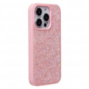 Чехол-накладка - PC071 POSH SHINE для Apple iPhone 15 Pro россыпь кристаллов (231608) (розовая) — 3