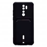 Чехол-накладка с картхолдером для Xiaomi Redmi Note 8 Pro (черная) — 1
