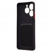 Чехол-накладка с картхолдером для Realme C63 4G (черная) — 2