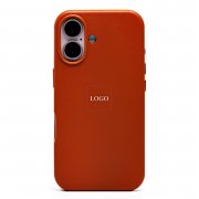 Чехол-накладка SafeMag для Apple iPhone 16 (серо-коричневая)
