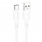 Кабель Borofone BX80 (USB - Type C) 100см (белый)