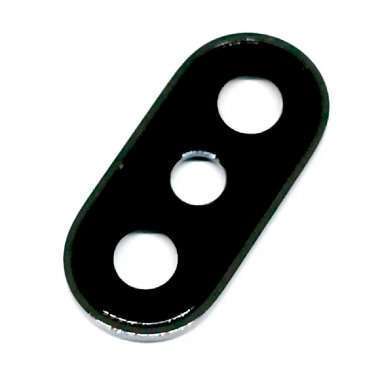 Стекло камеры в сборе с рамкой для Apple iPhone X (черное) Стекло камеры в сборе с рамкой для Apple iPhone X (черное)