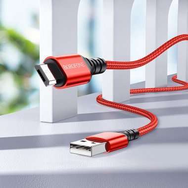 Кабель Borofone BX54 (USB - micro-USB) красный — 5