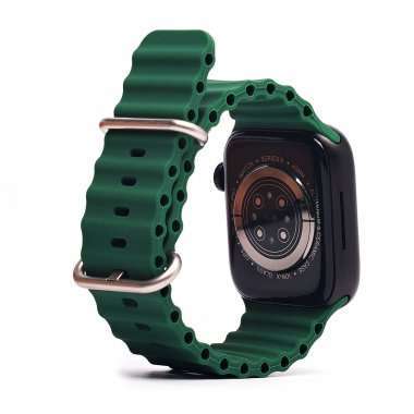 Ремешок - ApW26 Ocean Band для Apple Watch 41 mm силикон (зеленый) — 4