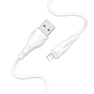 Кабель Borofone BX18 для Apple (USB - Lightning) белый (1 метр) — 7