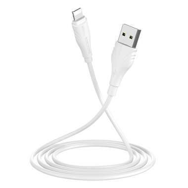 Кабель Borofone BX18 для Apple (USB - Lightning) белый (1 метр) — 5