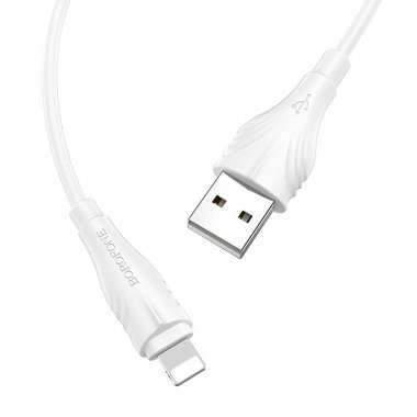 Кабель Borofone BX18 для Apple (USB - Lightning) белый (1 метр) — 1