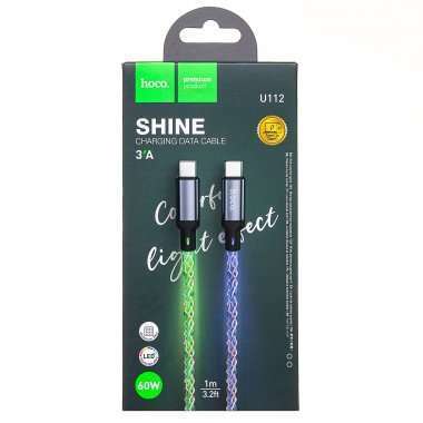 Кабель Hoco U112 Shine (Type C - Type C) (серый) — 4