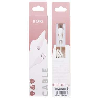 Кабель Kurato RORI-M205 (USB - micro USB) 100см 2.5A (белый) — 2