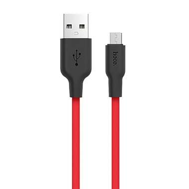 Кабель Hoco X21 Silicone (USB - micro USB) 100см 2A (черно-красный) — 1
